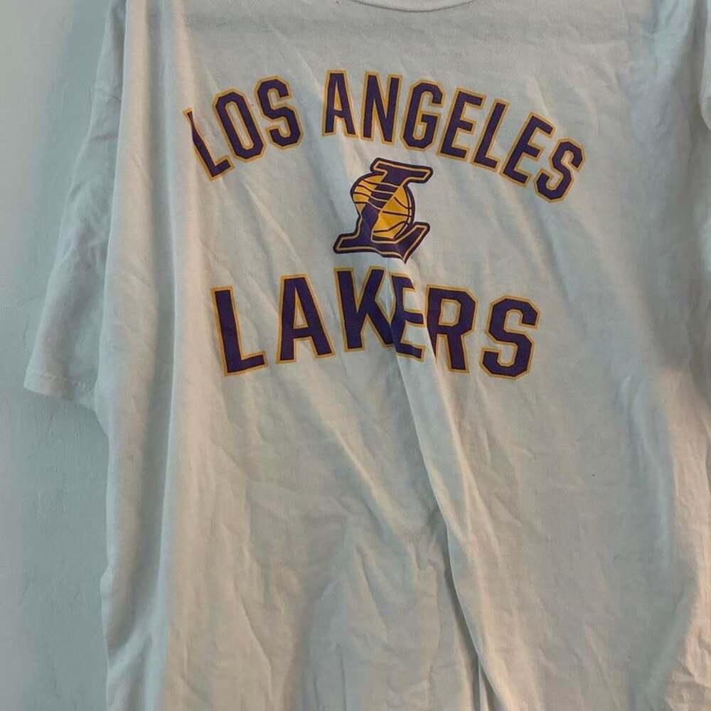 Fanatics Los Angeles Lakers T-Shirt Size XL White NBA Basketball Tee